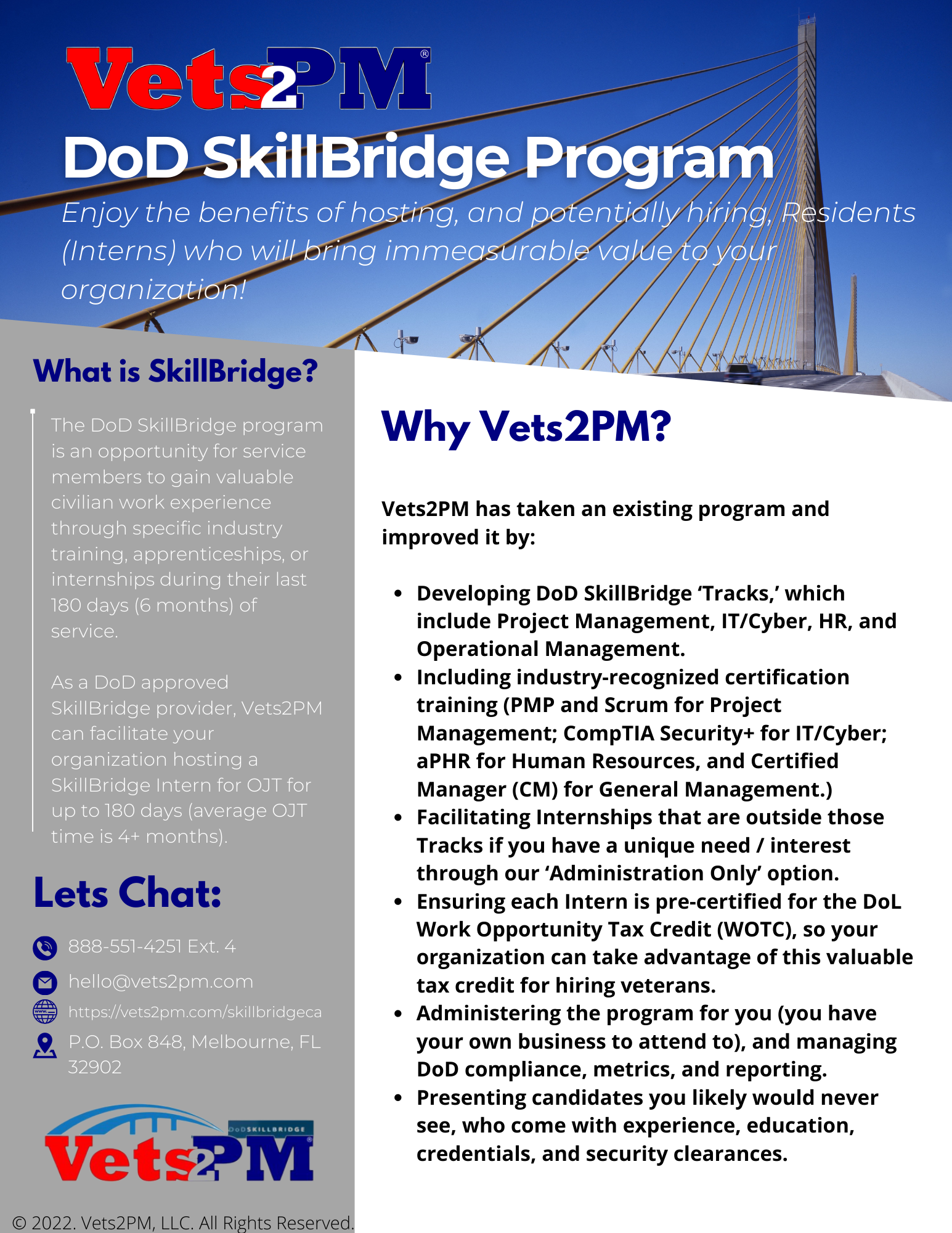 SkillBridge For Corporate America » Vets2PM PMP, CAPM, PMIACP, aPHR