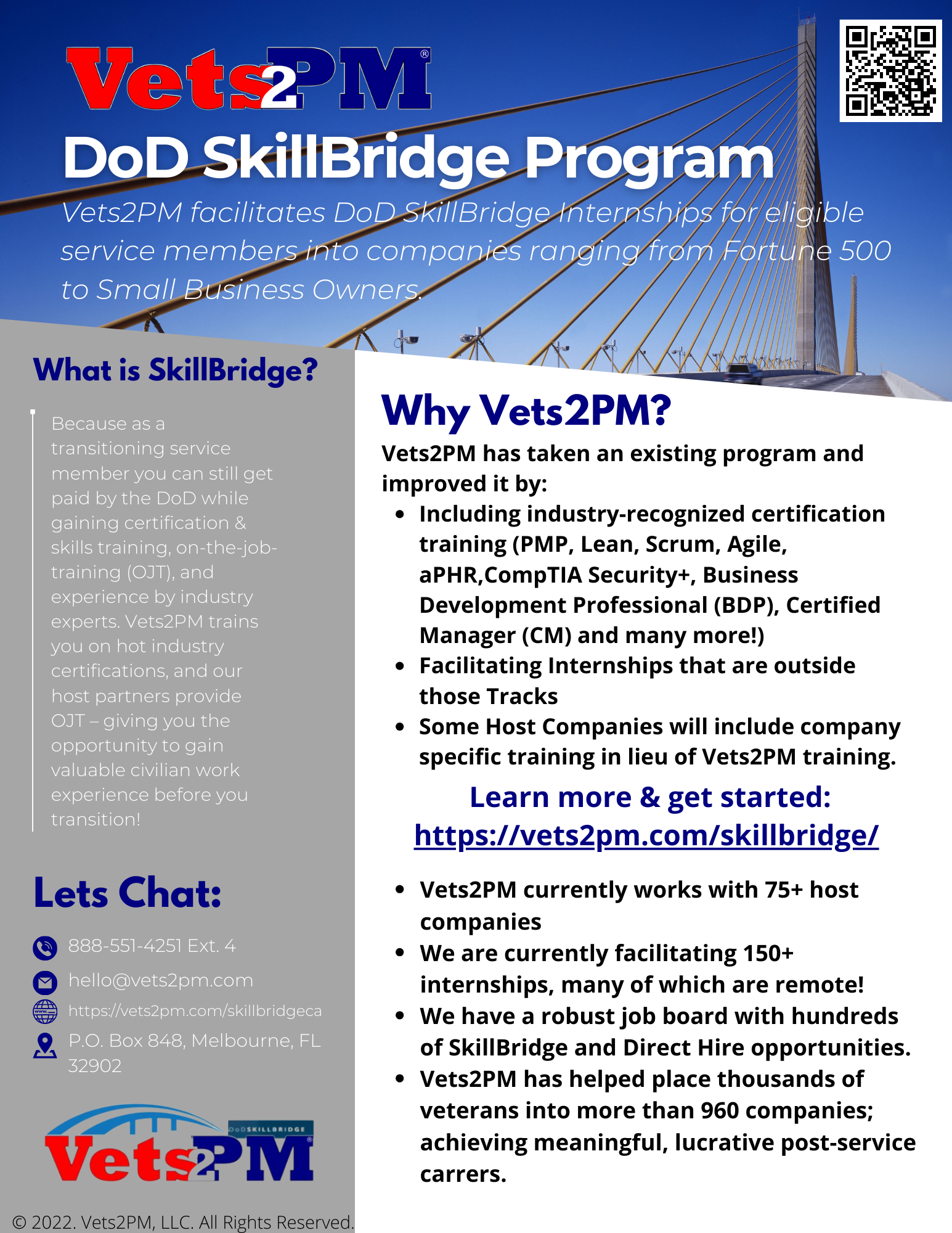 SkillBridge Vets2PM PMP, CAPM, PMIACP, aPHR, CM, Scrum Exam